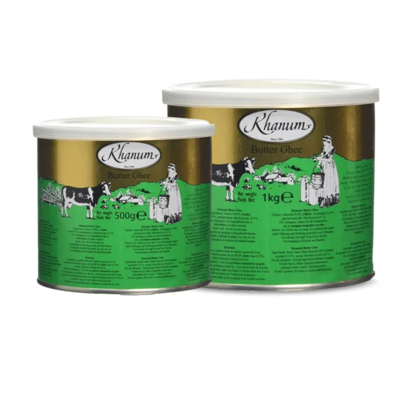 Butter, ghee, clarified butter, Khanum in various sizes