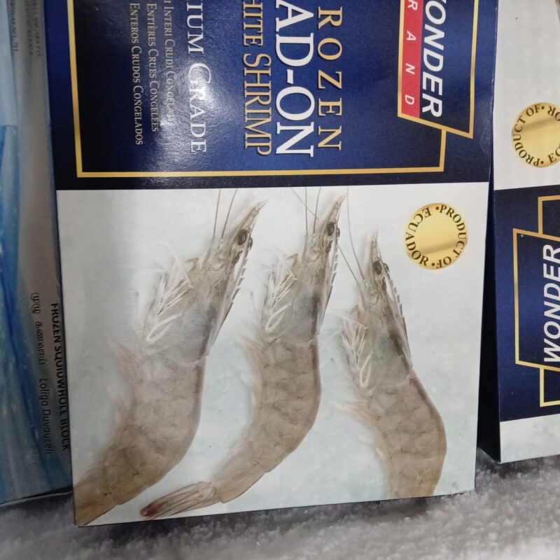 Head On Frozen White Shrimp