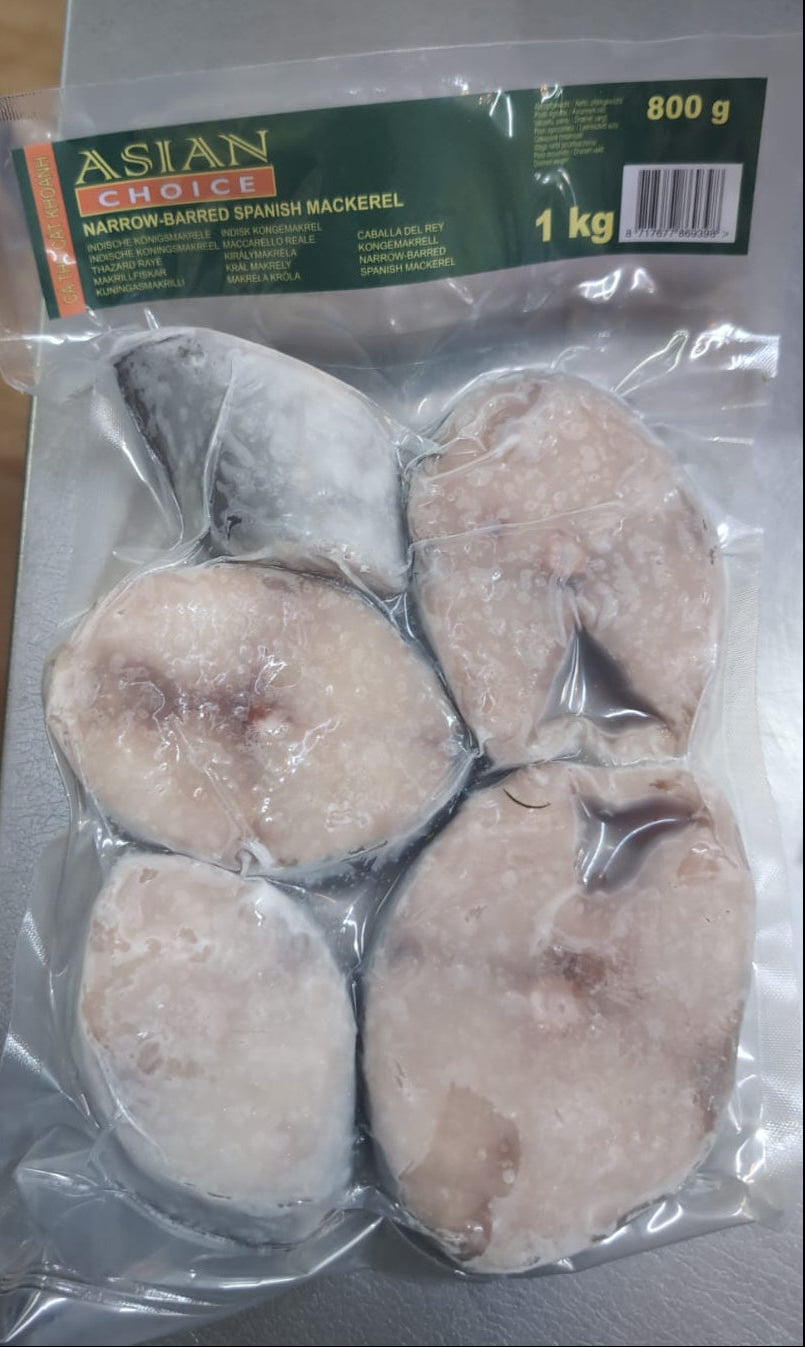 Frozen Asian Choice Narrow Barred Spanish Mackerel 1kg